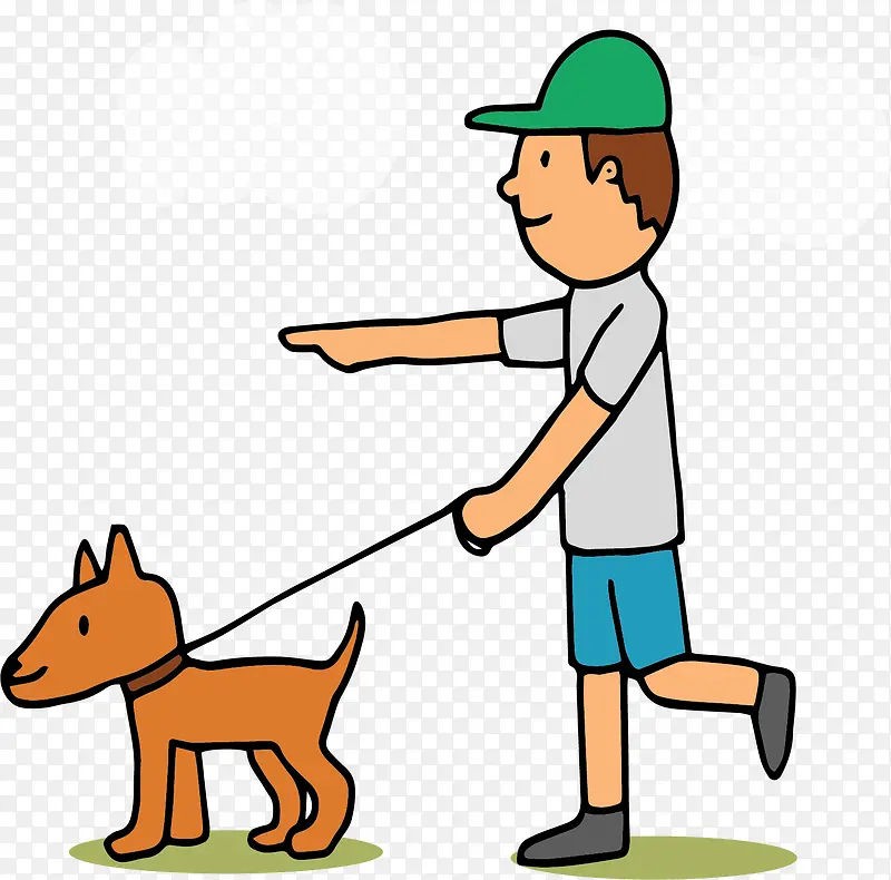 全民健身遛狗散步