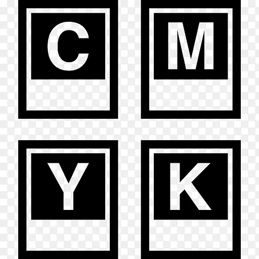 CMYK信文具图标