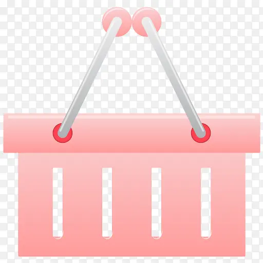 粉色购物车图标