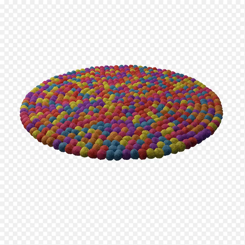 多色圆形儿童地毯