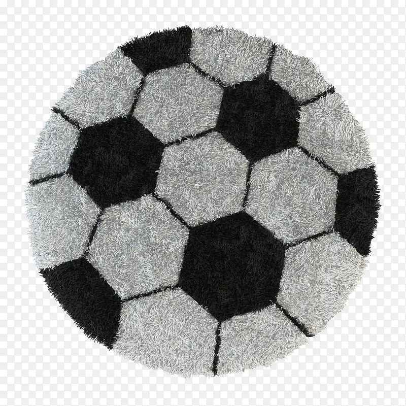 足球儿童图案圆形地毯
