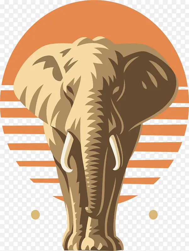 野生大象动物设计