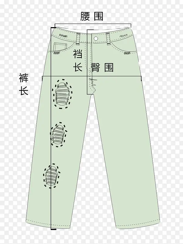 长裤尺寸图