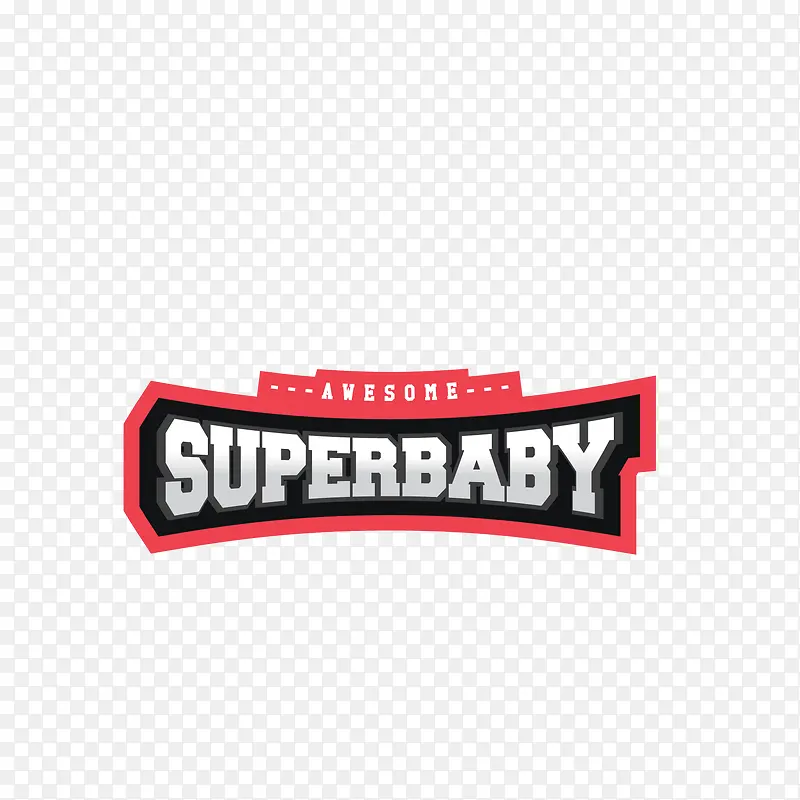 矢量卡通立体效果superbaby