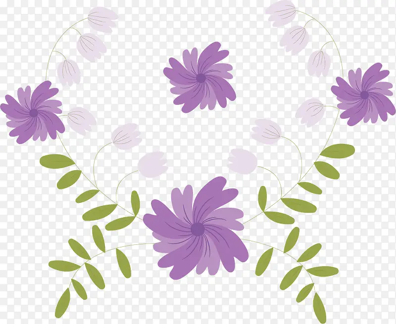 春天浪漫紫色花藤
