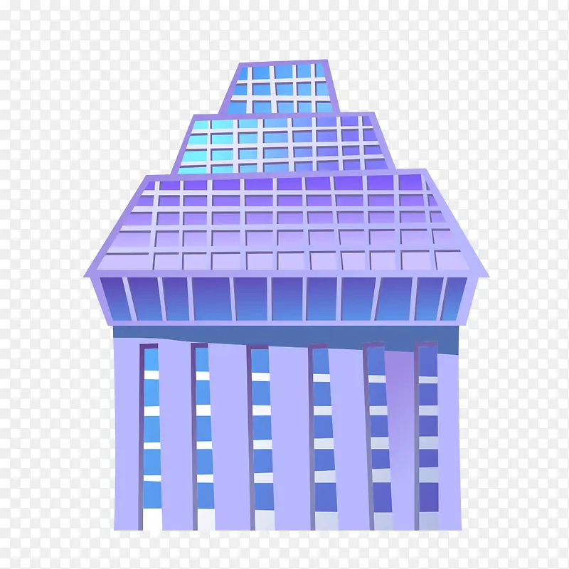 紫色的大厦建筑图形