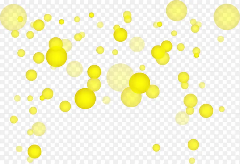 黄色漂浮泡泡