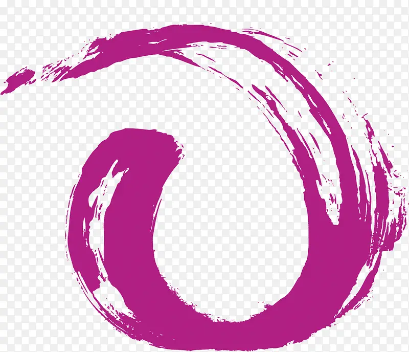 紫色水墨环形