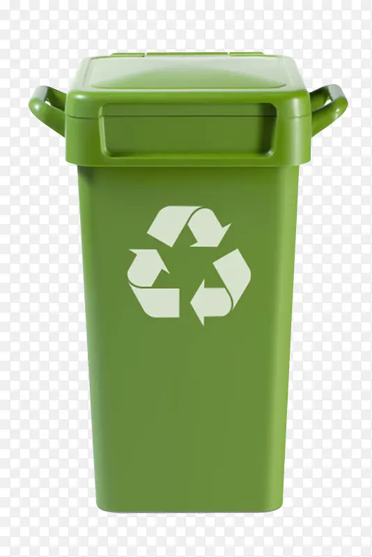 绿色 简约保护环境可回收标志的