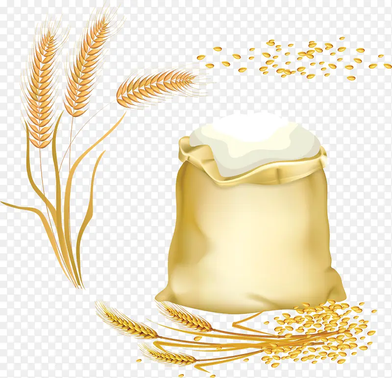 金色小麦磨成的面粉