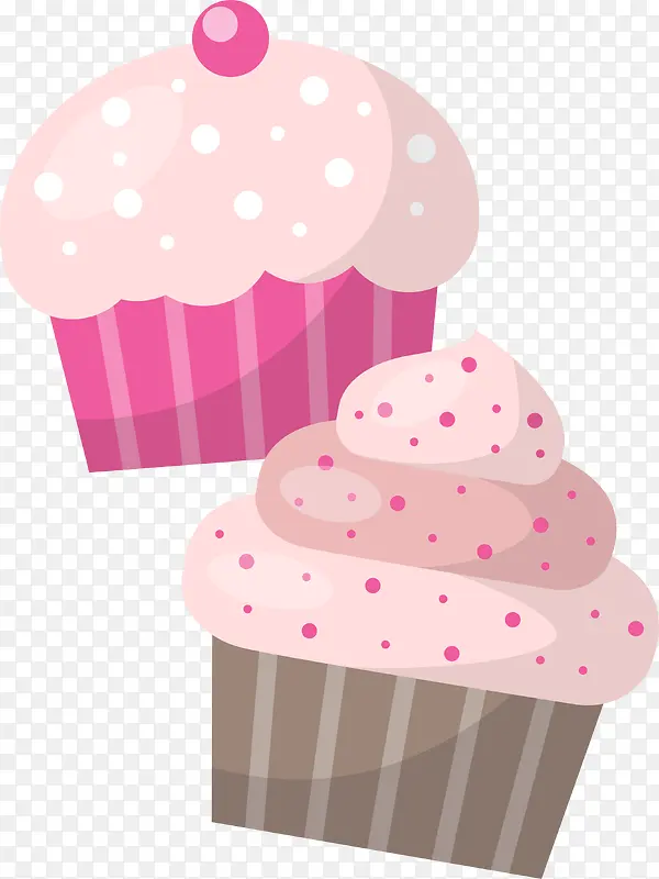 粉色纸杯蛋糕甜品
