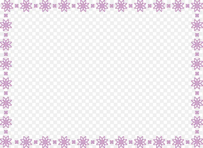紫色创意扁平风格复古花卉边框