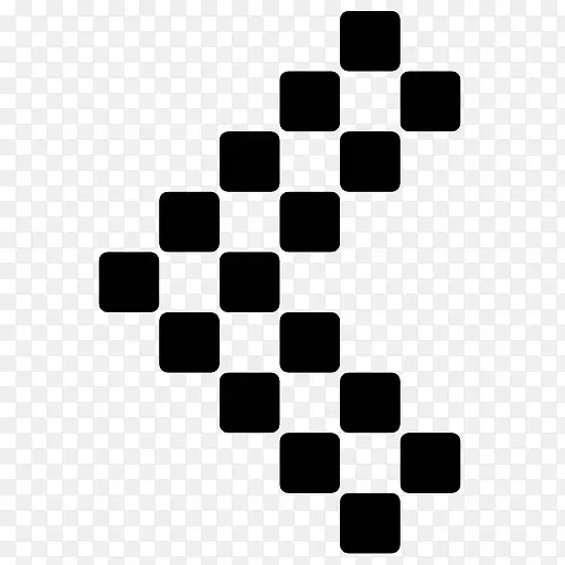黑色几何图形圆角正方形抽象箭头