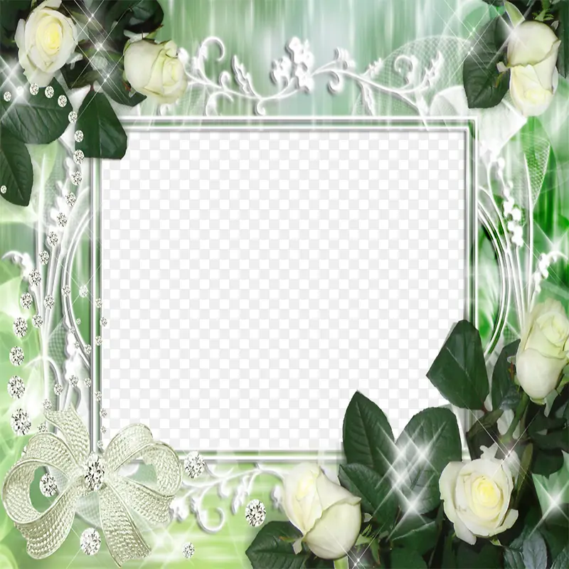 白玫瑰相框