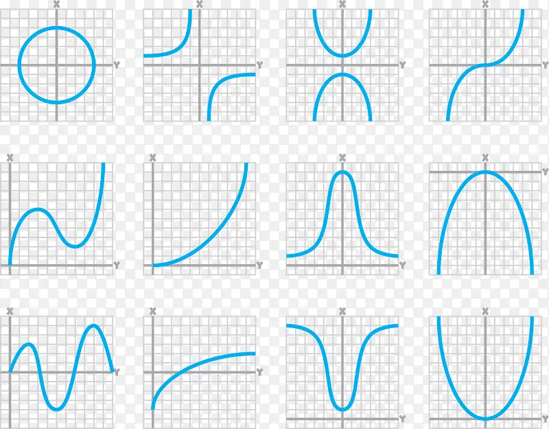 数学抛物线矢量图