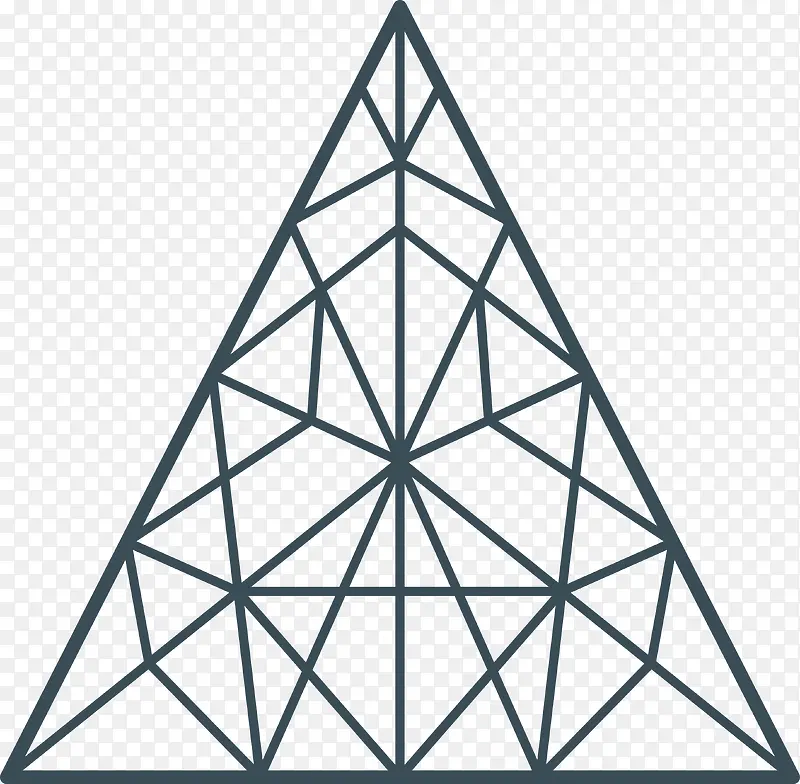 三角形线条钻石图