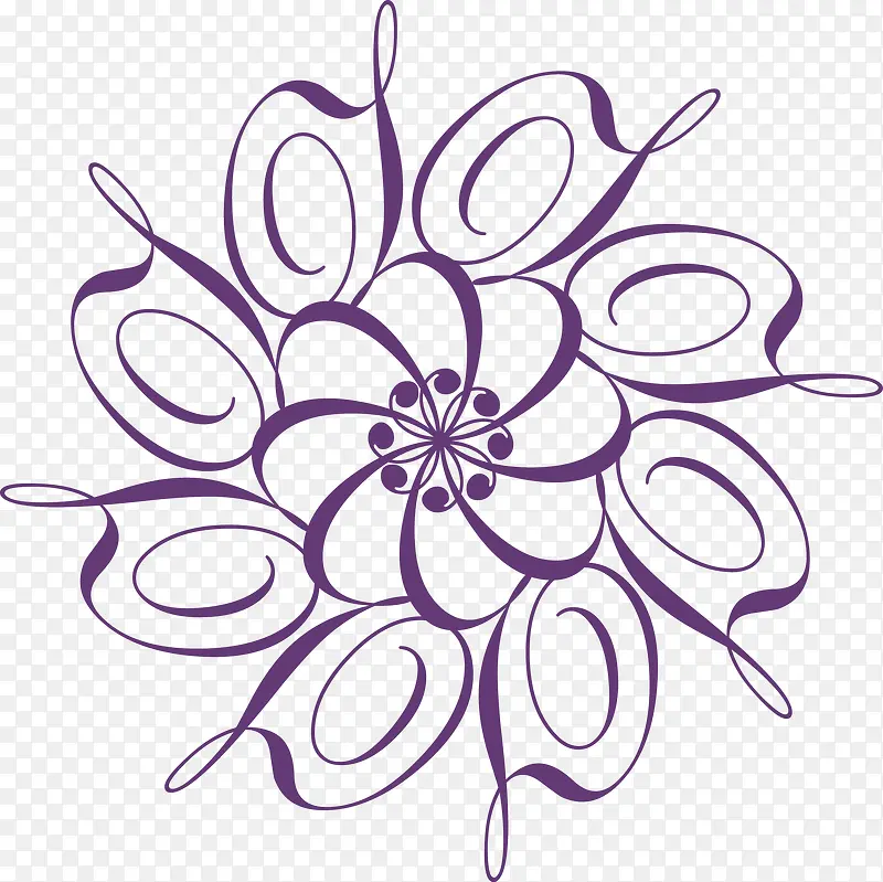 紫色圆形花边纹理