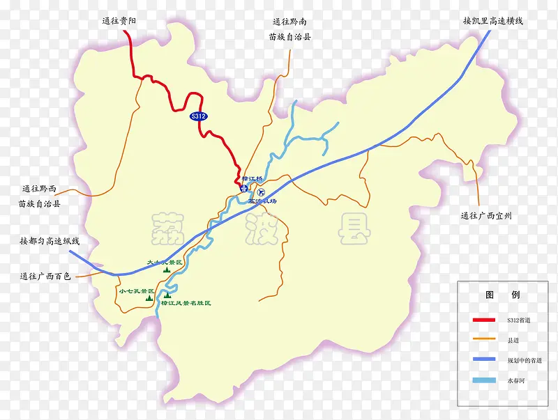 贵州荔波县交通区位图