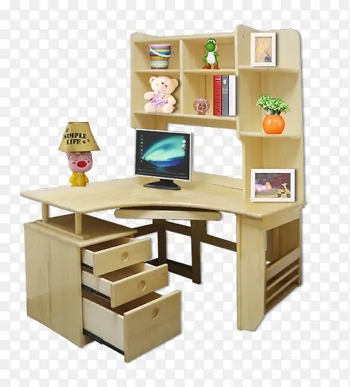 实木儿童书桌