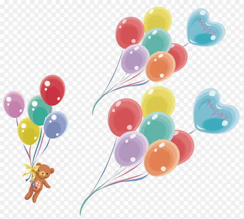 卡通节日彩色气球背景