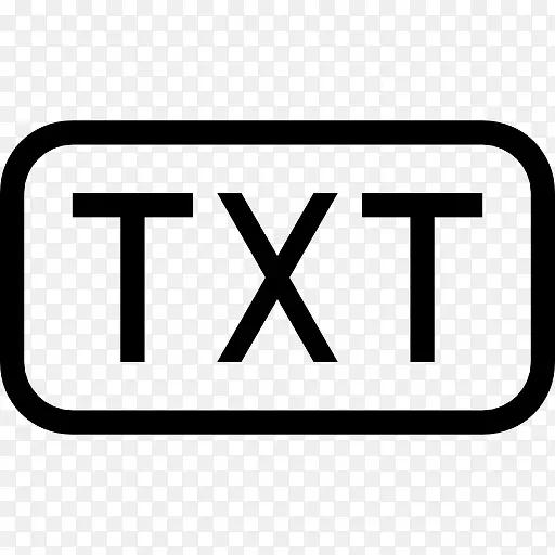 txt文件类型的圆角矩形概述界面符号图标