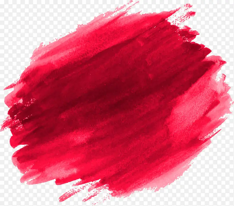 红色水彩涂鸦笔刷