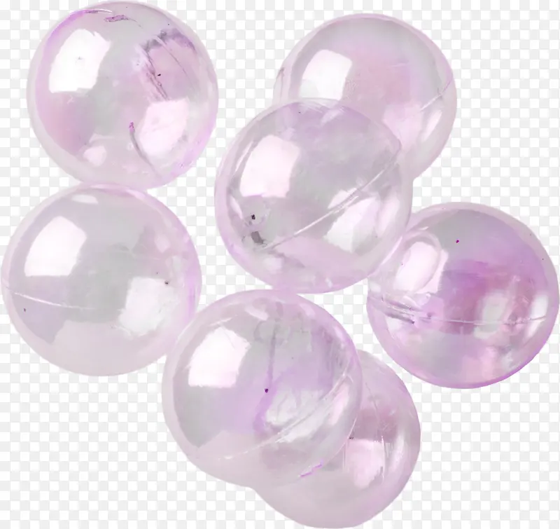 浅紫色玻璃球