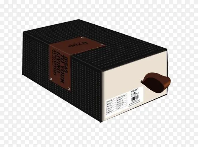 黑色米色点状鞋盒