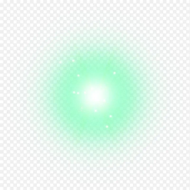 绿色光晕白点效果元素