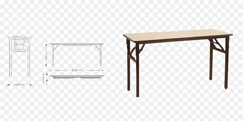 北欧简约实木条桌办公桌
