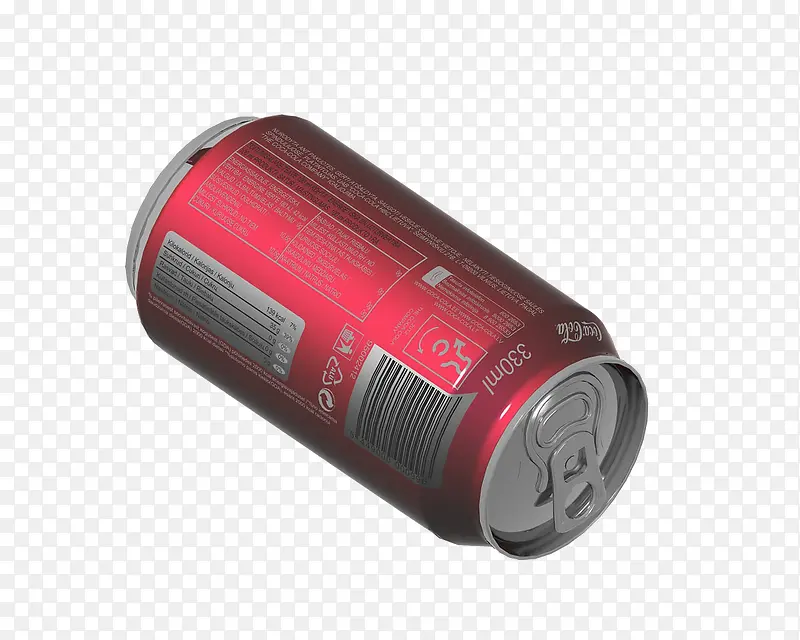红色铁饮料罐