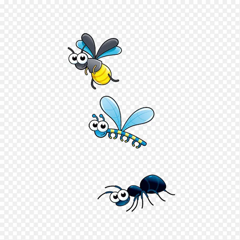 蜻蜓蜜蜂小蚂蚁卡通形象