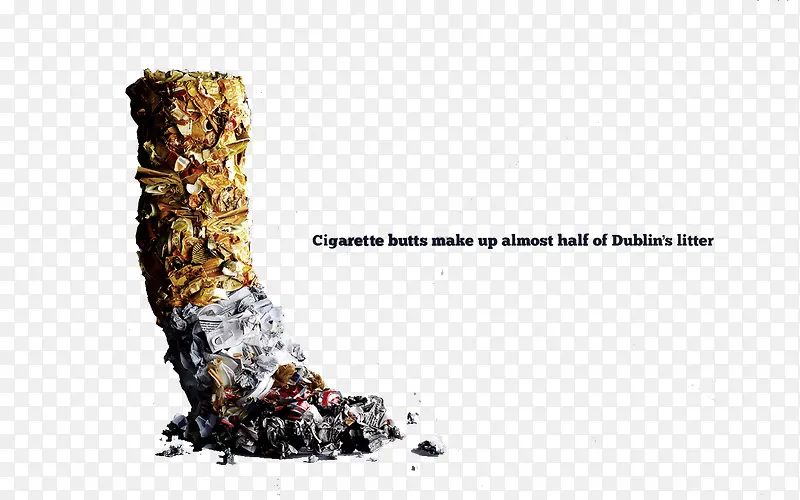 烟头禁烟广告图片