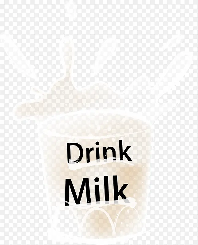 花生奶饮品矢量素材图