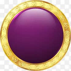 黄色金属质感紫色镜子