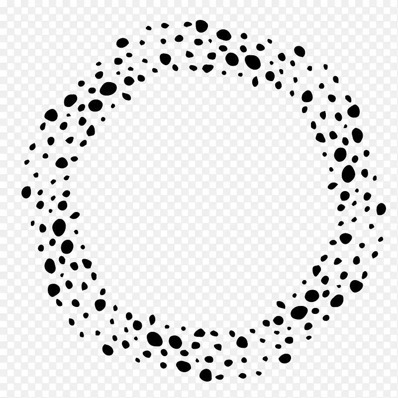 黑点图案创意圆环