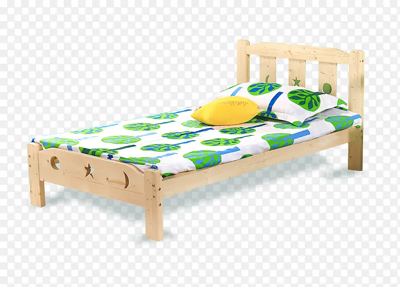 木制小清新单人童床