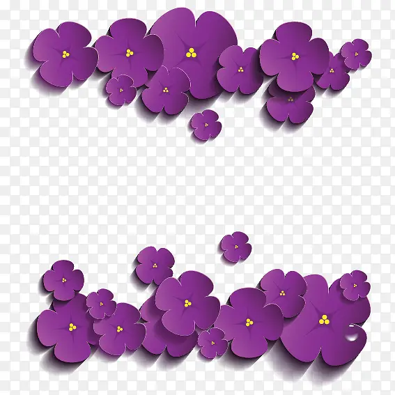 紫色立体花瓣