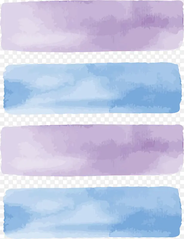 蓝紫色水彩笔刷