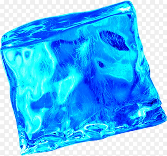 深蓝色透明正方形冰块奥运会
