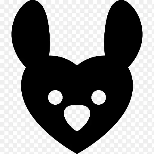 兔子有心形脸图标