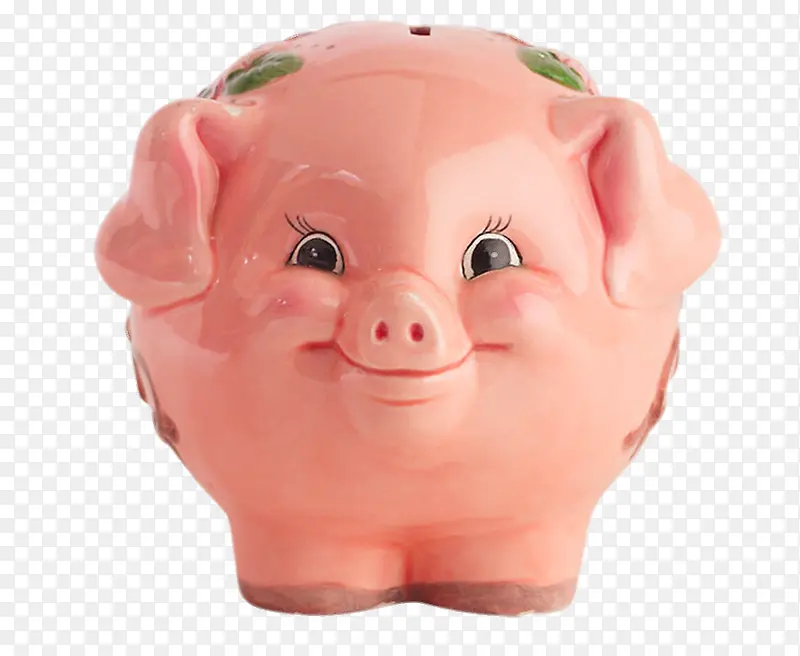 开心的猪猪存钱罐