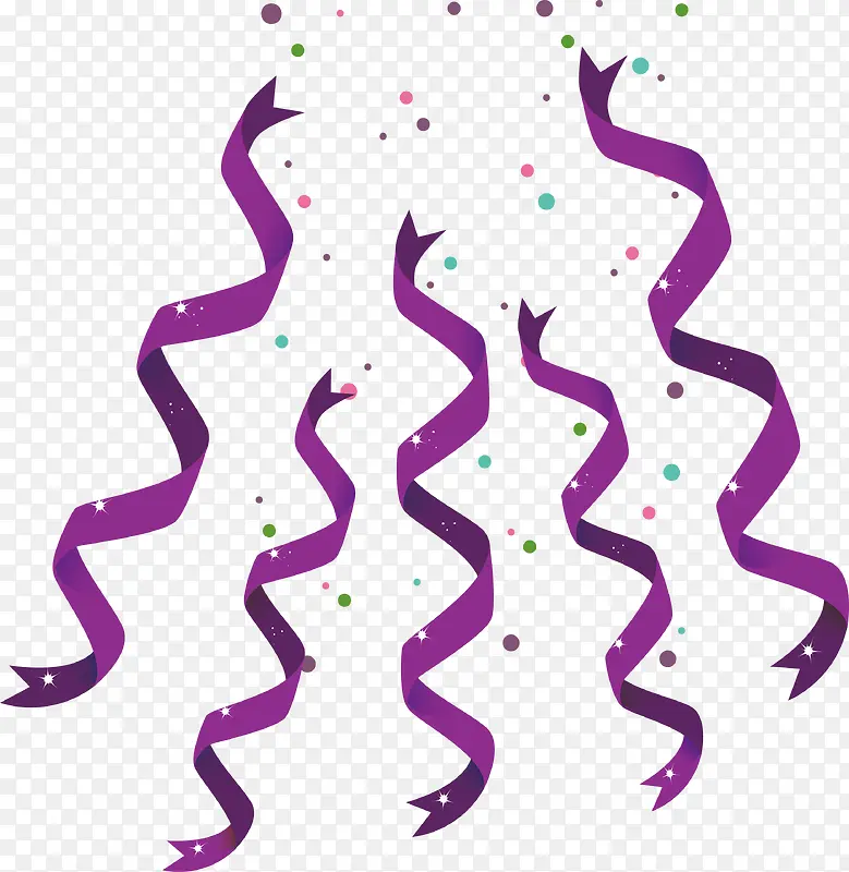精致紫色螺旋彩带