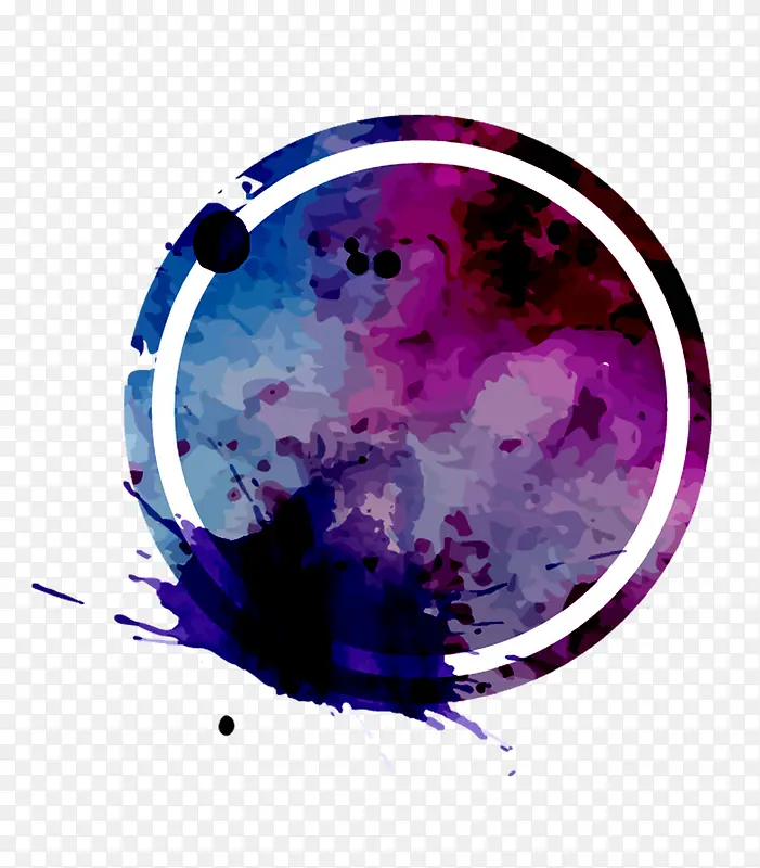 蓝紫色圆形背景装饰