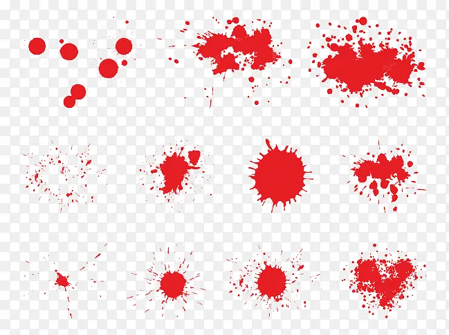 红色血迹矢量图