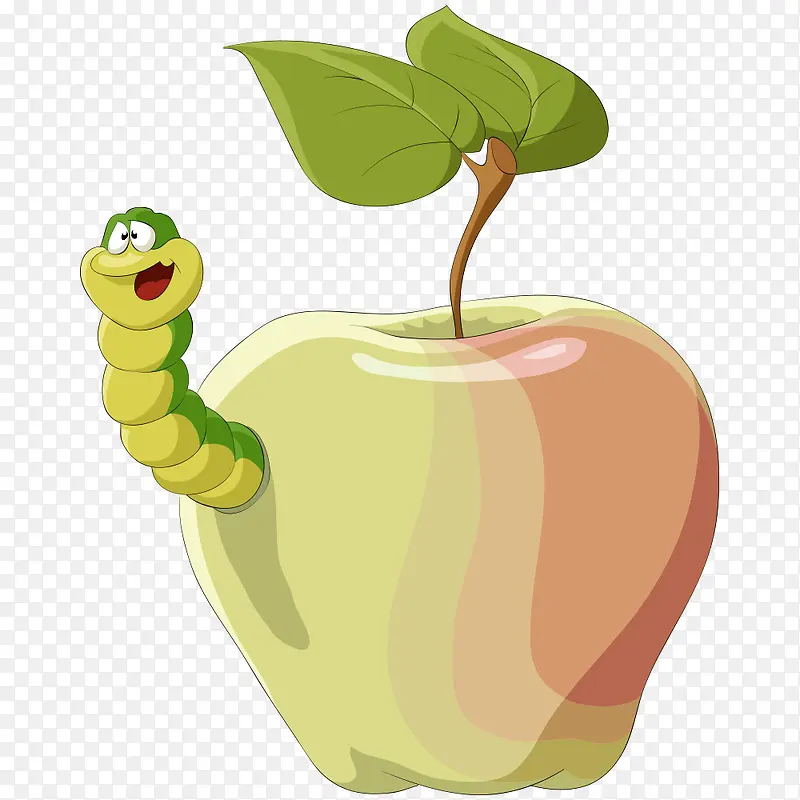 卡通矢量苹果