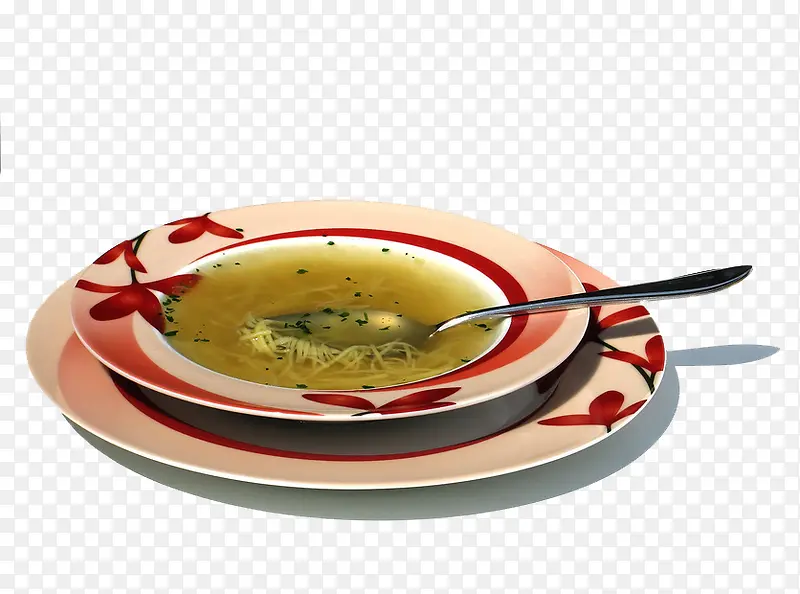 彩色盘子汤