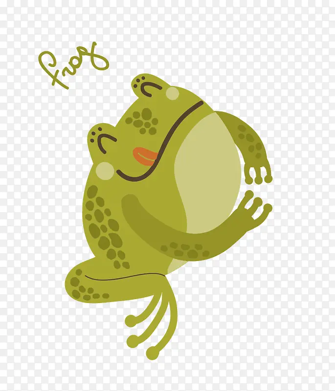 扁平化卡通小动物青蛙