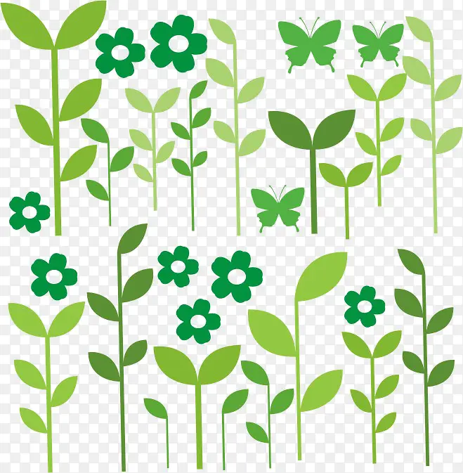 绿色环保墙纸底纹花纹素材