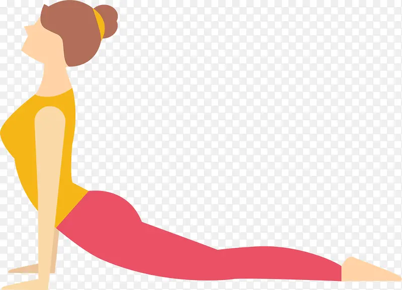 练习瑜伽的女人插画